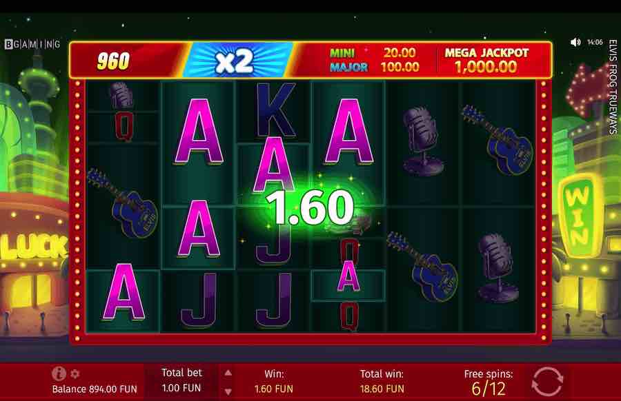 Players Can Trigger Two Bonus Features On The Elvis Frog Trueways Slot