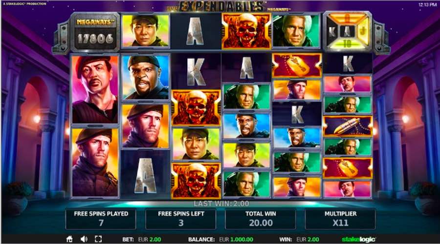 Lower Value Symbols Can Be Eliminated From The Games Reels During The Free Spin Bonus On The Expendables Megaways™