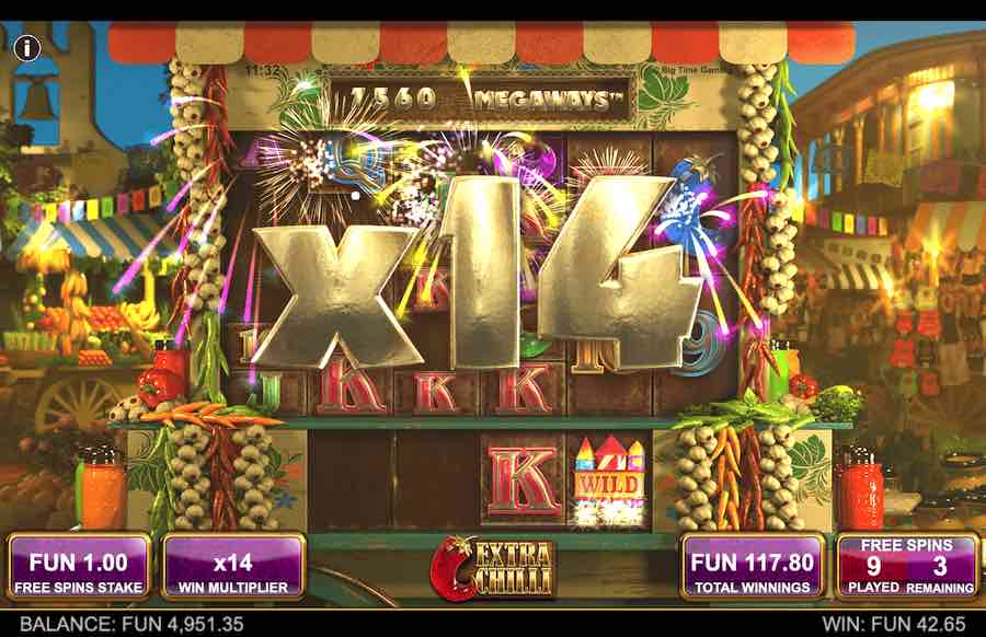 Extra Chilli Megaways Slot Free Spins Feature