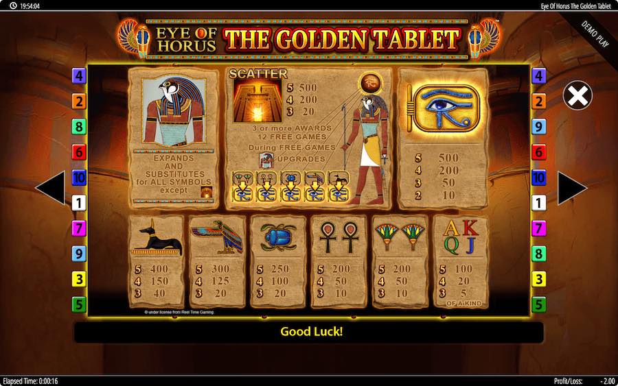 Eye Of Horus The Golden Tablet Base Game