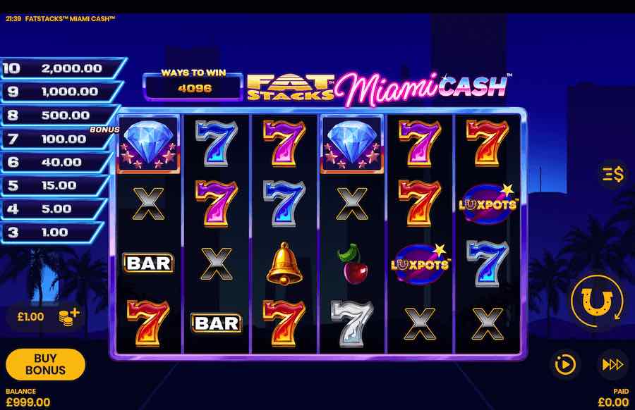 Fatstacks Miami Cash Base Game