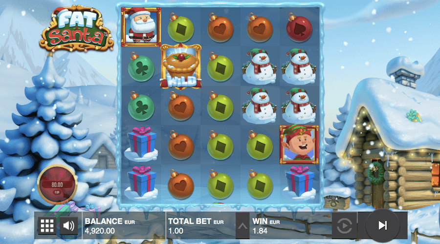 A Santa Symbol And A Christmas Pie Symbol Landing On The Same Spin Will Trigger The Free Spin Bonus On Fat Santa