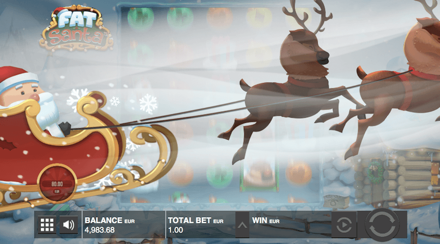 Santa May Randomly Appear Whilst The Reels Are Spinning On Fat Santa Slot