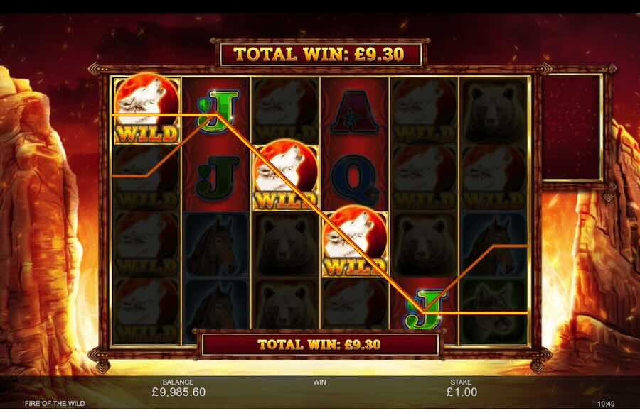 Fire Of The Wild Slot Free Spins Feature