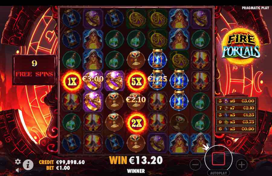 Fire Portals Slot Free Spins Feature 