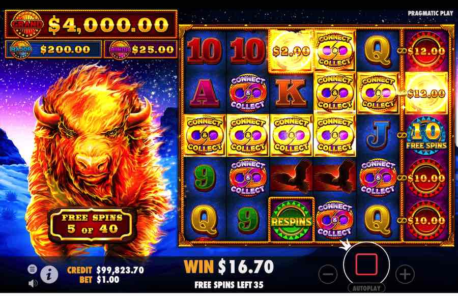 Fire Stampede Free Spins Feature