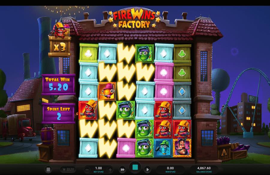 Firewins Factory Slot Free Spins Feature 