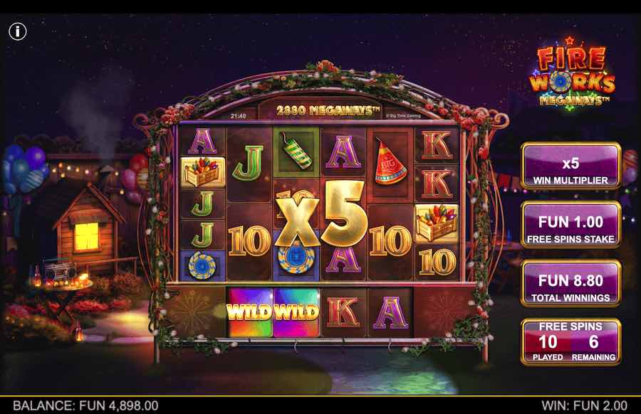 Fireworks Megaways Slot Free Spins Feature