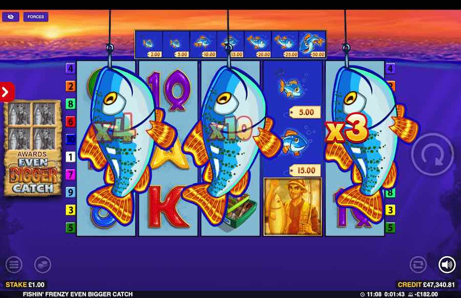 Fishin Frenzy Even Bigger Catch Slot Free Spins Feature 