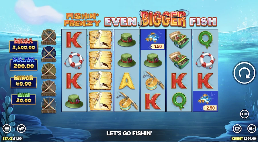 Fishin Frenzy Even Bigger Fish slot base game