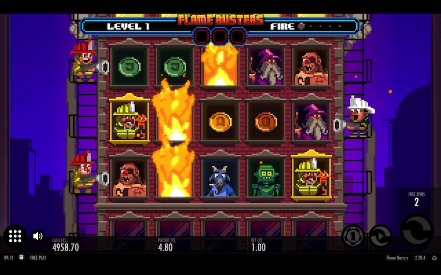 You'll Need A Minimum Of 3 Bell Scatter Symbols To Land In View During The Base Game To Trigger The Free Spins Feature On Flame Busters Video Slot