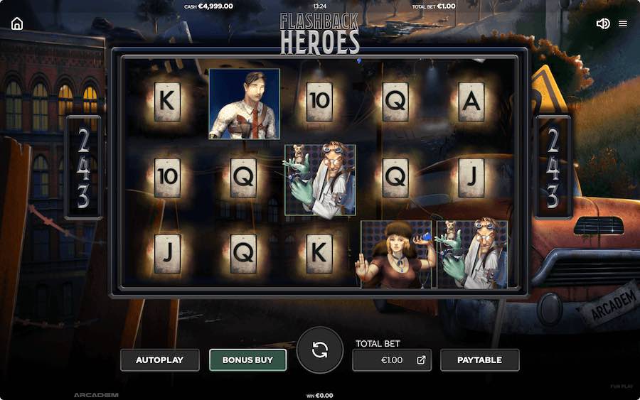 Play With 5 Reels, 243 Paylines, And Win Up To 10,000x Your Stake On Arcadem's Flashback Heroes Online Slot