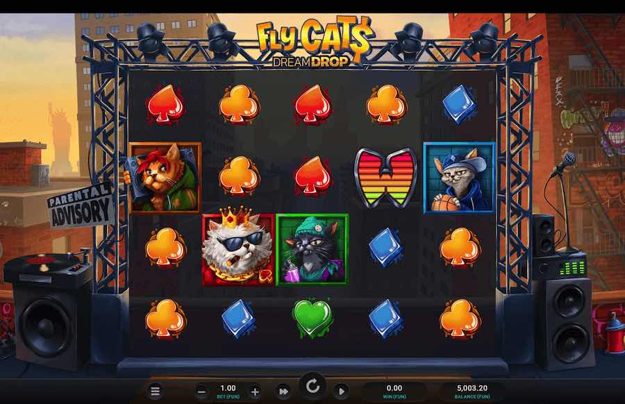 Fly Cats Dream Drop Slot Base Game