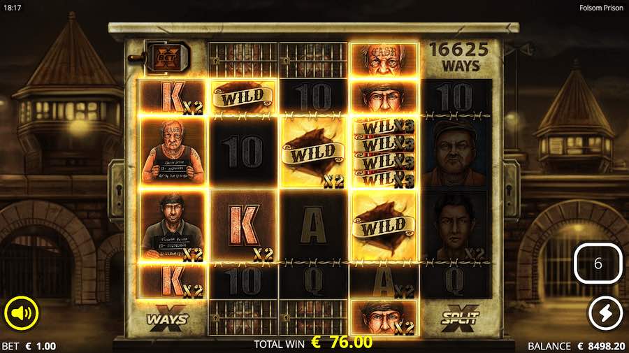 Trigger Up Two Free Spin Features In Folsom Prison Video Slot