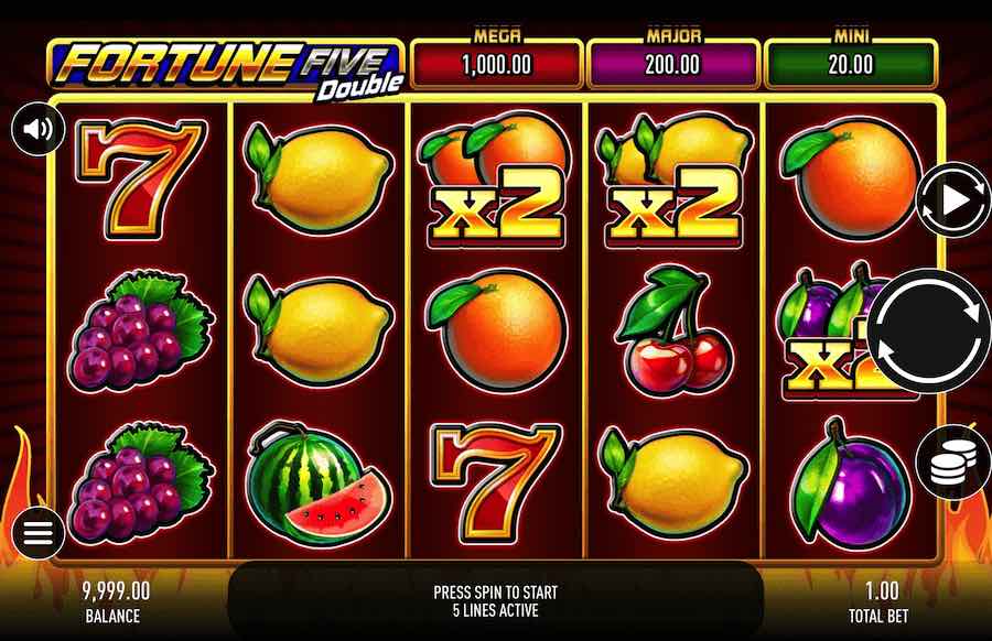 Play With 5 Reels, 5 Paylines, And Win Up To 1,000x Your Bet In Fortune Five Double Online Slot From Provider Gamebeat