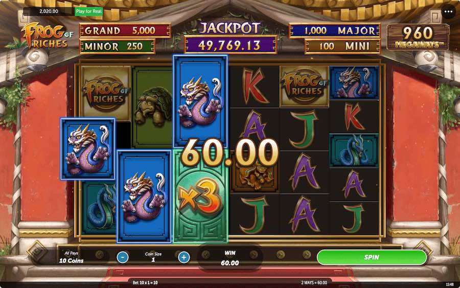 Play With 6 Reels, 117,649 Paylines, And Win Progressive Jackpots On Frog Of Riches Megaways Slot