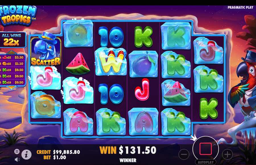 Frozen Tropics Free Spins Feature 