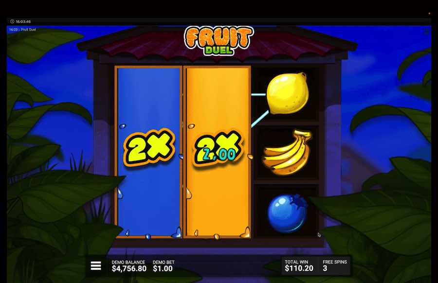 Land A Scatter Symbol On Each Reel To Trigger The Free Spins Feature On The Fruit Duel Video Slot