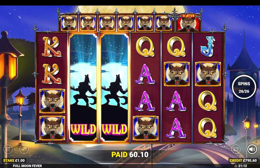 Full Moon Fever Free Spins Feature 