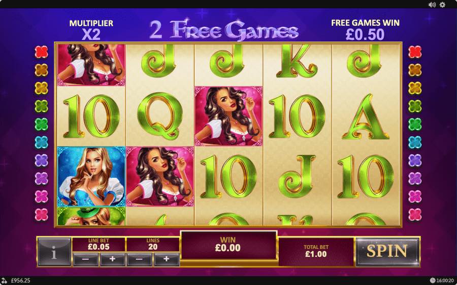 Play With A Win Multiplier Up To A Value Of X10 During The Free Spins Feature In Gaelic Luck Video Slot