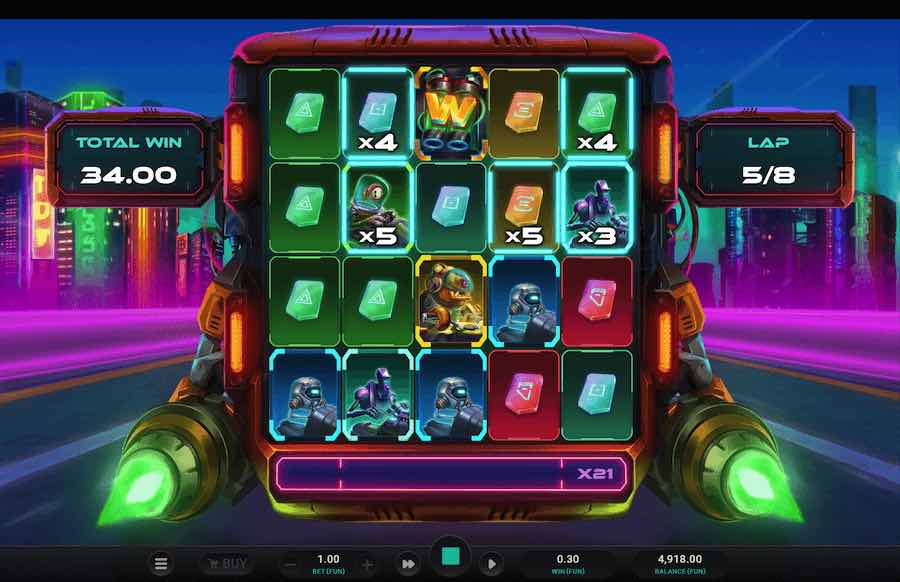 Galactic Racers Free Spins Feature 