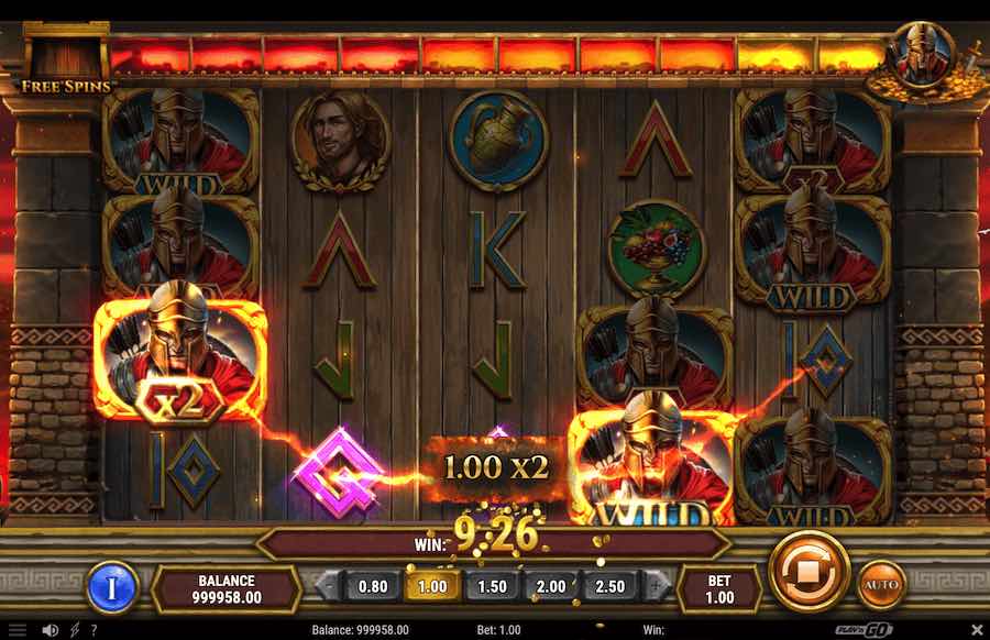 Landing 3 Or More Scatter Symbols In View Will Trigger The Free Spins Feature On The Gates Of Troy Video Slot