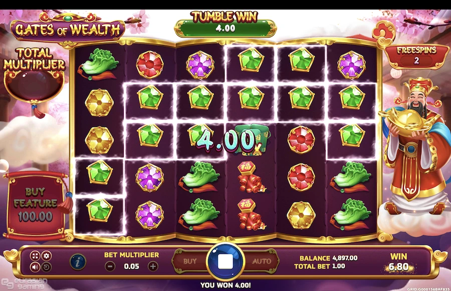 Gates of Wealth slot free spins feature