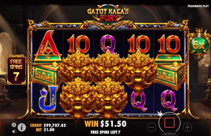 Gatot Kaca's Fury Slot Free Spins Feature