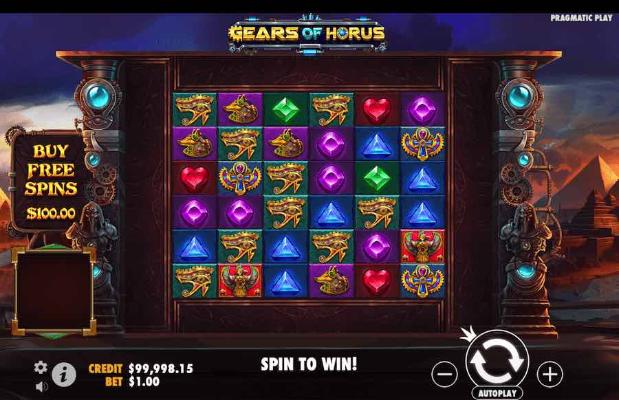 Gears Of Horus Slot Base Game