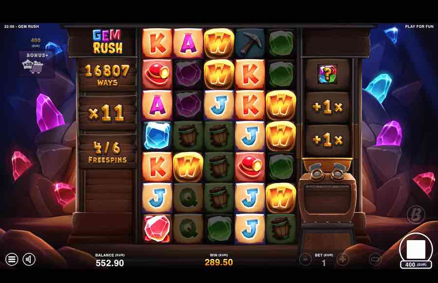 Gem Rush Slot Free Spins Feature