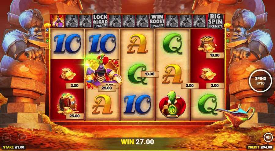 Hit 3 Or More Bonus Scatter Symbols During Your Play On The Base Game To Trigger The Free Spins Feature On Genie Jackpots Big Spin Frenzy Video Slot