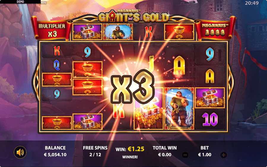 Play With An Unlimited Win Multiplier During The Free Spin Feature On Giants Gold Megaways