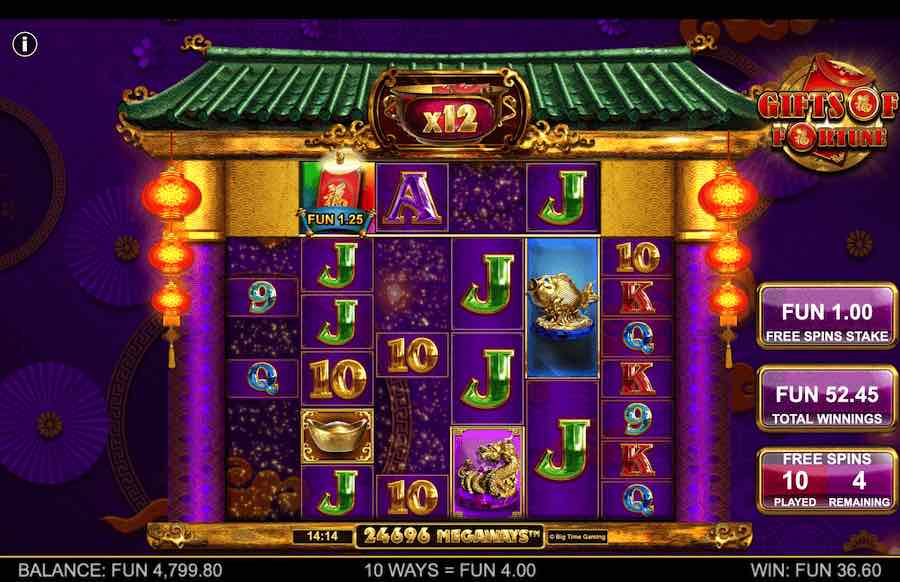 Gifts Of Fortune Megaways Slot Free Spins Feature