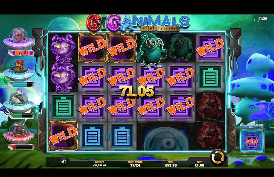 Giganimals Gigablox Slot Free Spins Feature