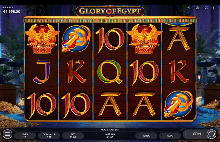 Play With 5 Reels, 10 Paylines, And Win Up To 5,000x Your Bet On Glory Of Egypt Online From Game Provider Endorphina