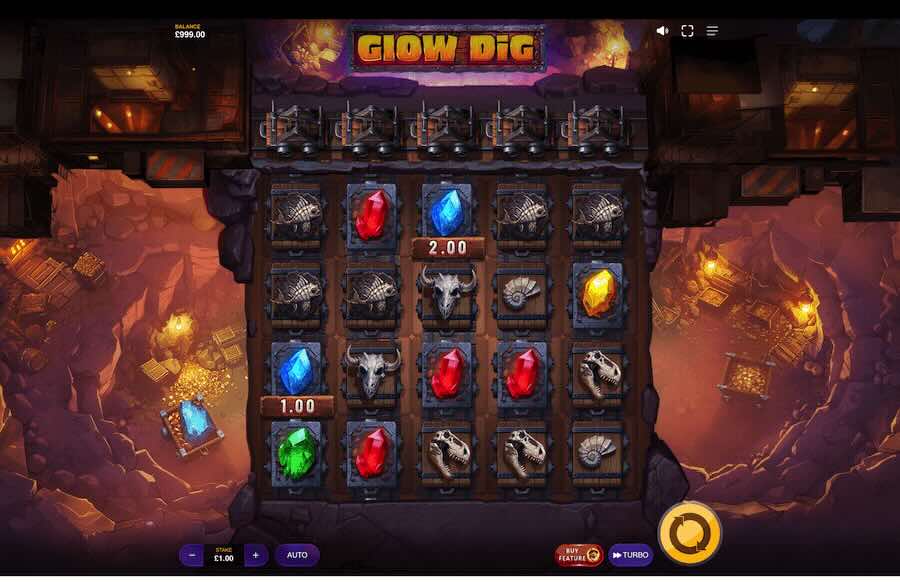 Glow Dig Slot Base Game 