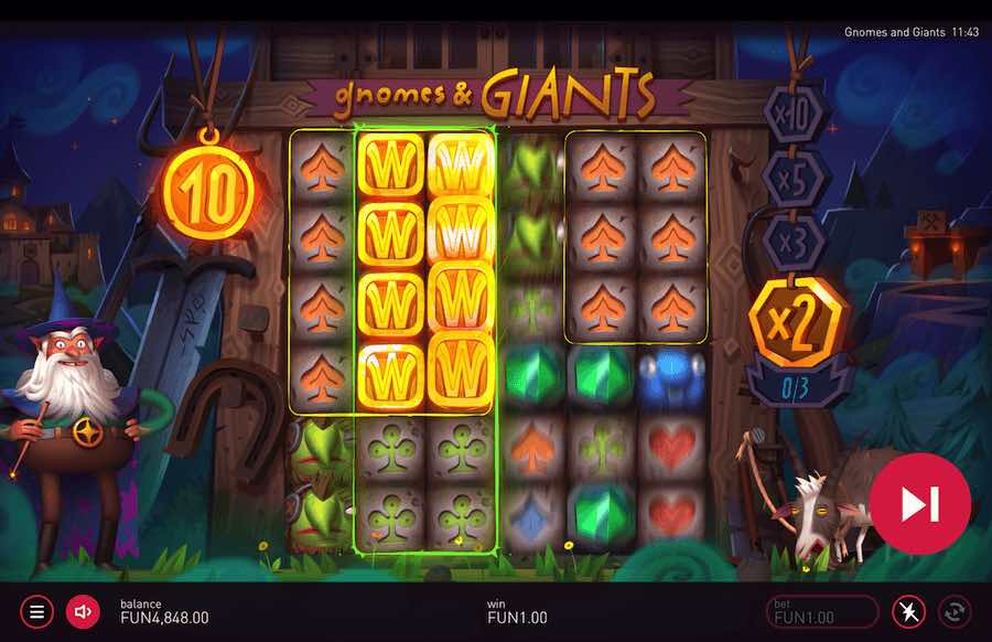 Gnomes & Giants Slot Free Spins Feature 