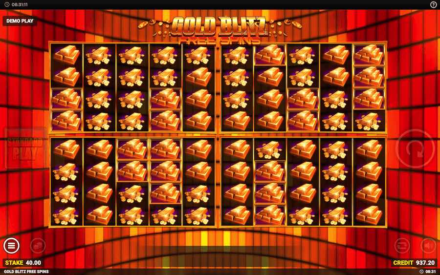 Active The Fortune Play Option And Spin With 4 Sets Of Reels On Gold Blitz Free Spins Fortune Play Video Slot