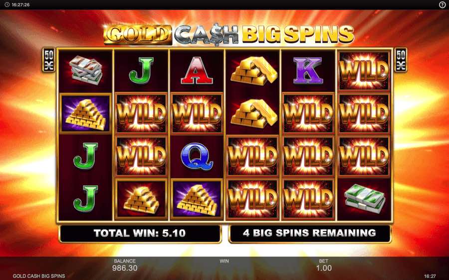 Play With 6 Reels, 50 Paylines, And Win Up To 12,500x Your Stake Playing Inspired Gaming's Gold Cash Big Spins Online Slot