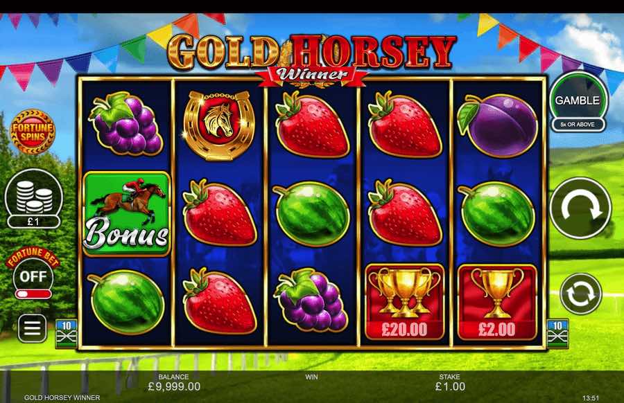 Gold Horsey Winner Slot Base Game