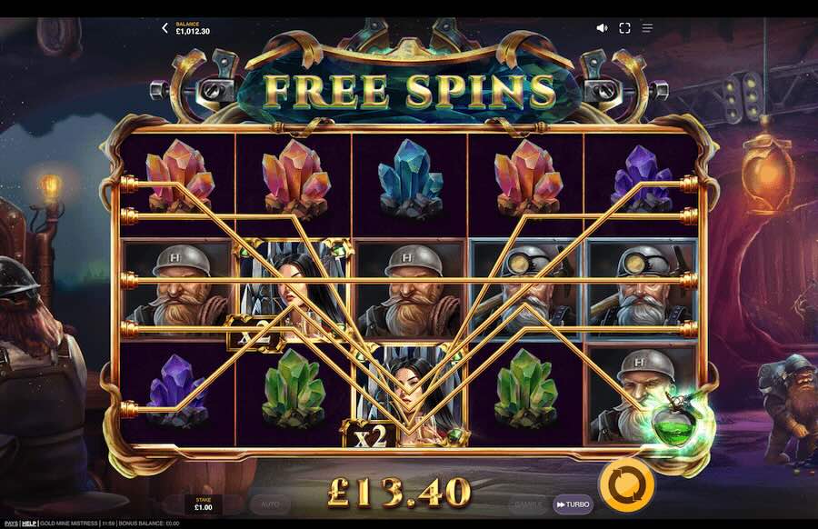 Gold Mine Mistress Slot Free Spins Feature