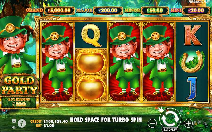 Gold Party Slot Base Game