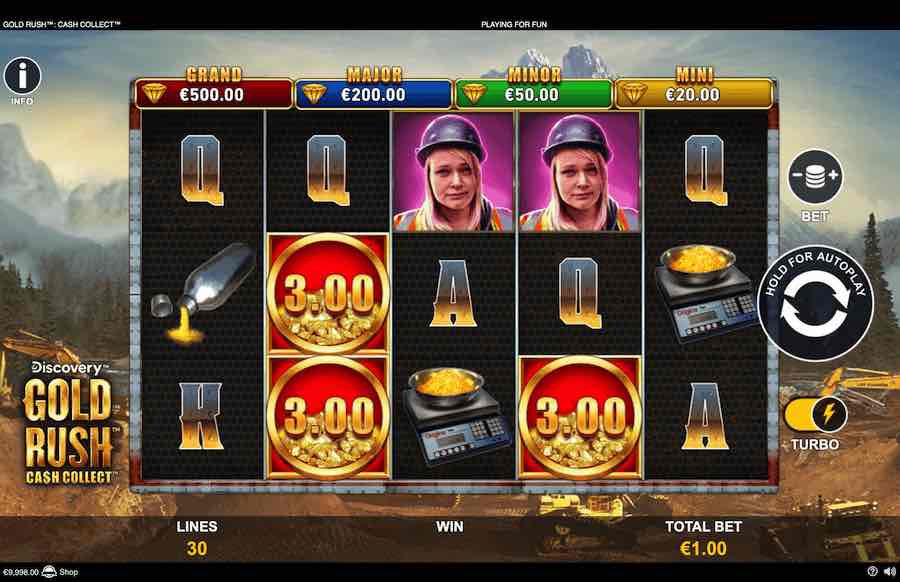 Gold Rush Cash Collect Slot Base Game