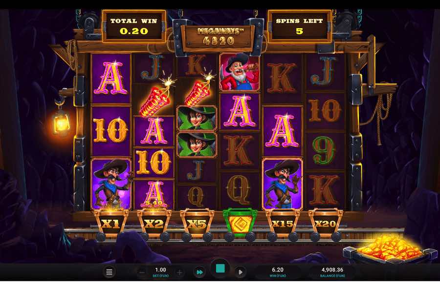 Gold Rush Frenzy Megaways Slot Free Spins Feature 