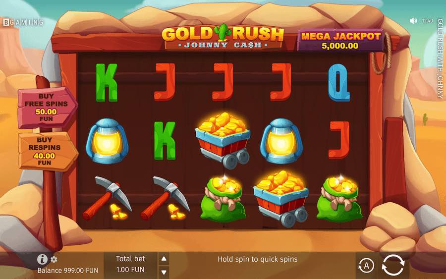 Play With 5 Reels, 25 Fixed Paylines And Win Up To 5,820x Your Bet In Gold Rush Johnny Cash Online Slot From Provider Bgaming