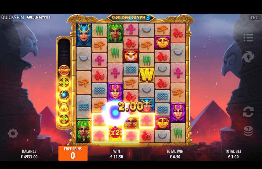 Golden Glyph 3 Slot Free Spins Feature