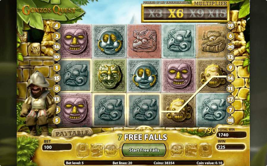 Play With A Win Multiplier Of Up To X15 In Gonzo's Quest Slot From Netent Gaming