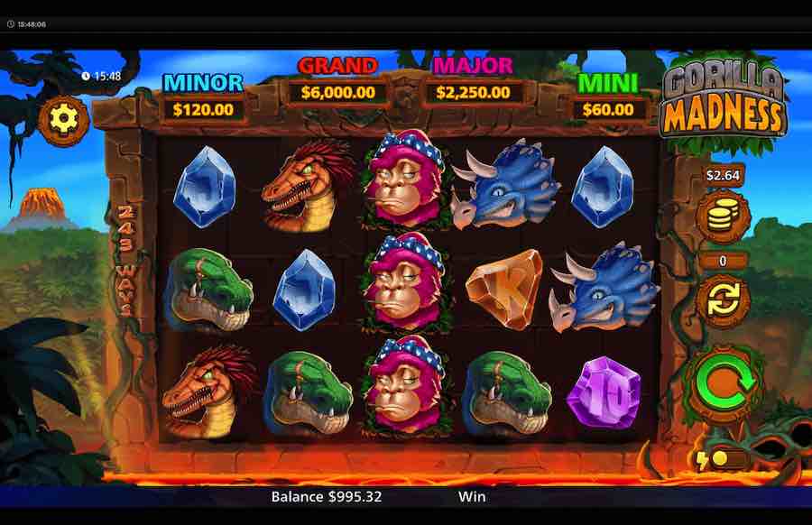 Win Up To 3,333x Your Bet In The Gorilla Madness Online Slot From Game Provider Sg Gaming