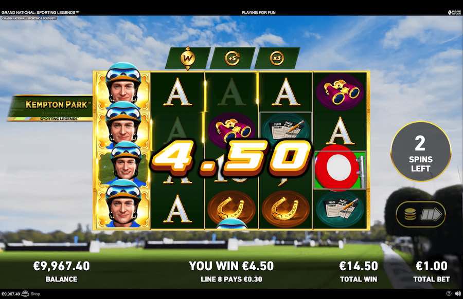 Grand National Sporting Legends Slot Free Spins Feature 