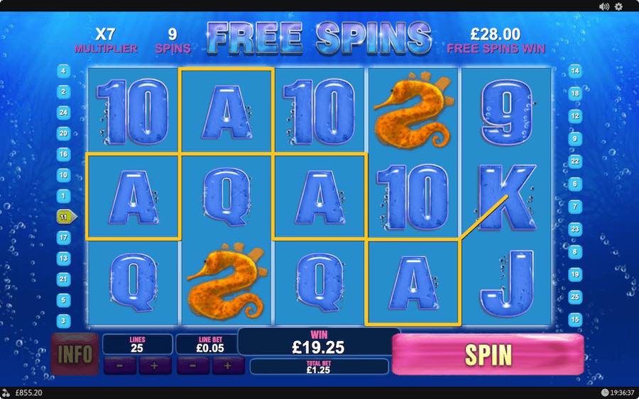 Land 3 Or More Scatter Symbols To Trigger The Free Spins Feature On Great Blue Video Slot